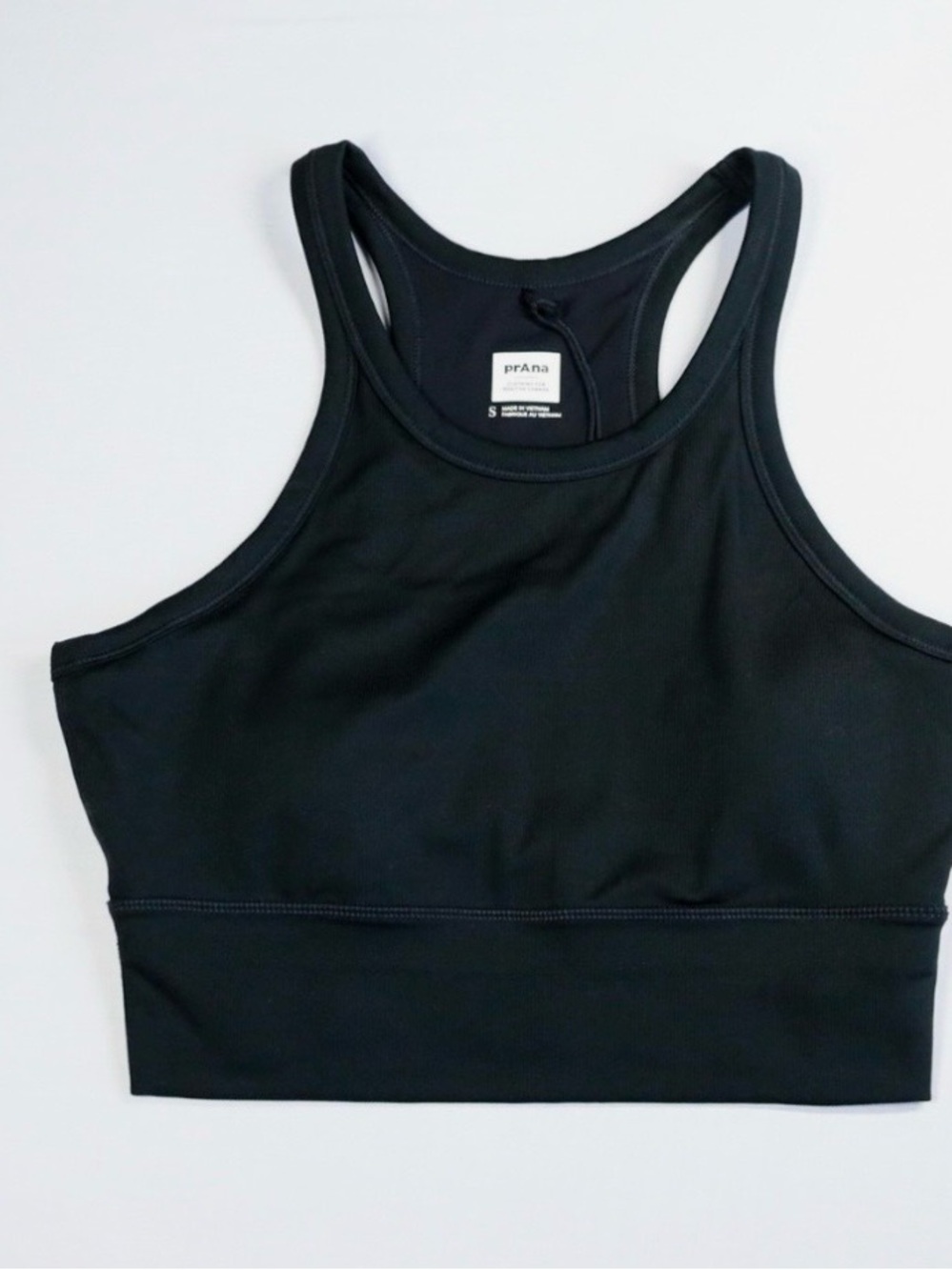 Prana Black High-Neck Racerback Sports Bra